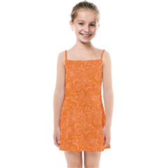 Orange-chaotic Kids  Summer Sun Dress by nateshop
