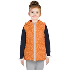 Orange-ellipse Kids  Hooded Puffer Vest by nateshop