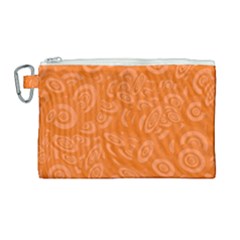 Orange-ellipse Canvas Cosmetic Bag (large) by nateshop