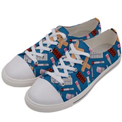 Medicine Pattern Women s Low Top Canvas Sneakers by SychEva