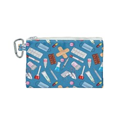Medicine Pattern Canvas Cosmetic Bag (small) by SychEva