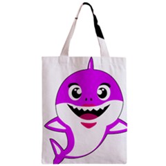 Purple Shark Fish Zipper Classic Tote Bag by Semog4