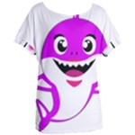 Purple Shark Fish Women s Oversized Tee