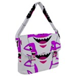 Purple Shark Fish Buckle Messenger Bag