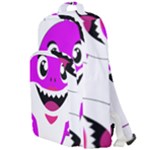 Purple Shark Fish Double Compartment Backpack