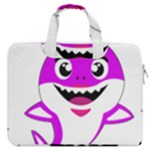 Purple Shark Fish MacBook Pro 16  Double Pocket Laptop Bag 
