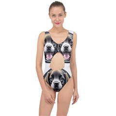 Dog Animal Puppy Pooch Pet Center Cut Out Swimsuit by Semog4