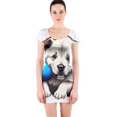 Dog Animal Pet Puppy Pooch Short Sleeve Bodycon Dress by Semog4