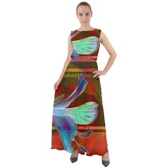 Abstract Fractal Design Digital Wallpaper Graphic Backdrop Chiffon Mesh Boho Maxi Dress by Semog4