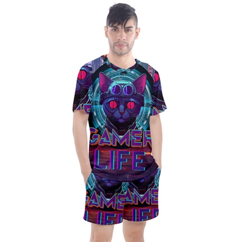 Gamer Life Men s Mesh Tee And Shorts Set by minxprints