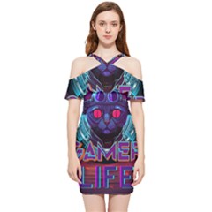 Gamer Life Shoulder Frill Bodycon Summer Dress by minxprints