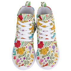 Colorful Flowers Pattern Abstract Patterns Floral Patterns Women s Lightweight High Top Sneakers by Semog4