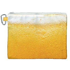 Texture Pattern Macro Glass Of Beer Foam White Yellow Canvas Cosmetic Bag (xxl) by Semog4