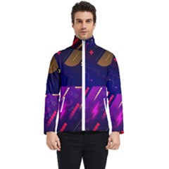 Colorful Abstract Background Creative Digital Art Colorful Geometric Artwork Men s Bomber Jacket