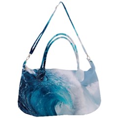 Tsunami Big Blue Wave Ocean Waves Water Removable Strap Handbag by Semog4