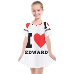 I Love Edward Kids  Smock Dress by ilovewhateva