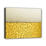 Texture Pattern Macro Glass Of Beer Foam White Yellow Art Canvas 10  x 8  (Stretched)