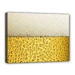 Texture Pattern Macro Glass Of Beer Foam White Yellow Art Canvas 16  x 12  (Stretched)