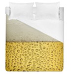 Texture Pattern Macro Glass Of Beer Foam White Yellow Art Duvet Cover (Queen Size)