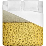 Texture Pattern Macro Glass Of Beer Foam White Yellow Art Duvet Cover (King Size)