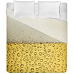 Texture Pattern Macro Glass Of Beer Foam White Yellow Art Duvet Cover Double Side (California King Size)
