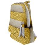 Texture Pattern Macro Glass Of Beer Foam White Yellow Art Travelers  Backpack