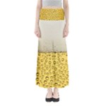 Texture Pattern Macro Glass Of Beer Foam White Yellow Art Full Length Maxi Skirt
