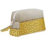 Texture Pattern Macro Glass Of Beer Foam White Yellow Art Wristlet Pouch Bag (Large)