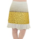 Texture Pattern Macro Glass Of Beer Foam White Yellow Art Fishtail Chiffon Skirt