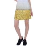 Texture Pattern Macro Glass Of Beer Foam White Yellow Art Tennis Skirt