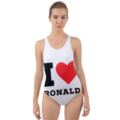 I Love Ronald Cut-out Back One Piece Swimsuit by ilovewhateva
