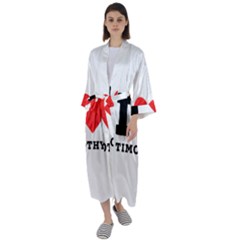 I Love Timothy Maxi Satin Kimono by ilovewhateva