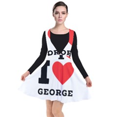 I Love George Plunge Pinafore Dress by ilovewhateva