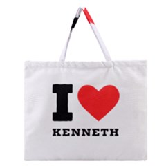 I Love Kenneth Zipper Large Tote Bag by ilovewhateva