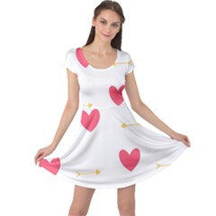 Hearts-36 Cap Sleeve Dress by nateshop