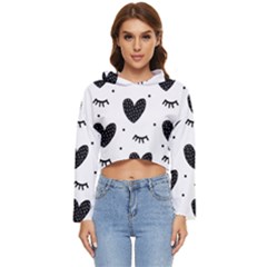 Hearts-57 Women s Lightweight Cropped Hoodie by nateshop