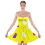 Pattern-yellow - 1 Strapless Bra Top Dress