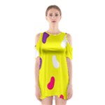 Pattern-yellow - 1 Shoulder Cutout One Piece Dress