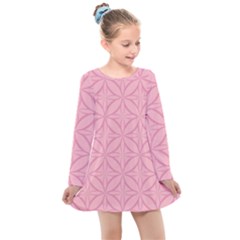 Pink-75 Kids  Long Sleeve Dress by nateshop