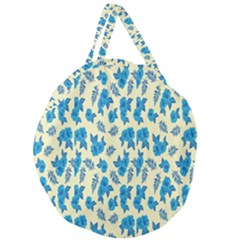 Rose-blue Giant Round Zipper Tote by nateshop