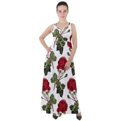 Roses-51 Empire Waist Velour Maxi Dress by nateshop