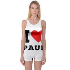 I Love Paul One Piece Boyleg Swimsuit by ilovewhateva