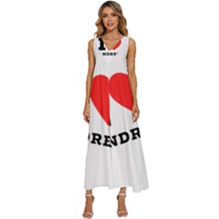 I Love Andrew V-neck Sleeveless Loose Fit Overalls by ilovewhateva