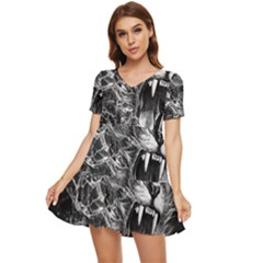 Lion Furious Abstract Desing Furious Tiered Short Sleeve Babydoll Dress by Jancukart