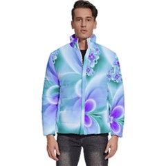 Abstract Flowers Flower Abstract Men s Puffer Bubble Jacket Coat by Jancukart
