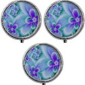 Abstract Flowers Flower Abstract Mini Round Pill Box (Pack of 3) View1