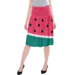 Watermelon Fruit Pattern Midi Beach Skirt by Semog4