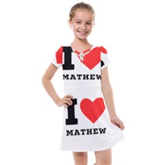 I Love Mathew Kids  Cross Web Dress by ilovewhateva