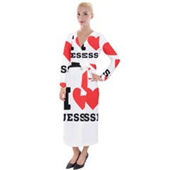 I Love Jesse Velvet Maxi Wrap Dress by ilovewhateva