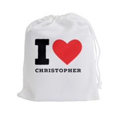 I Love Christopher  Drawstring Pouch (2xl) by ilovewhateva